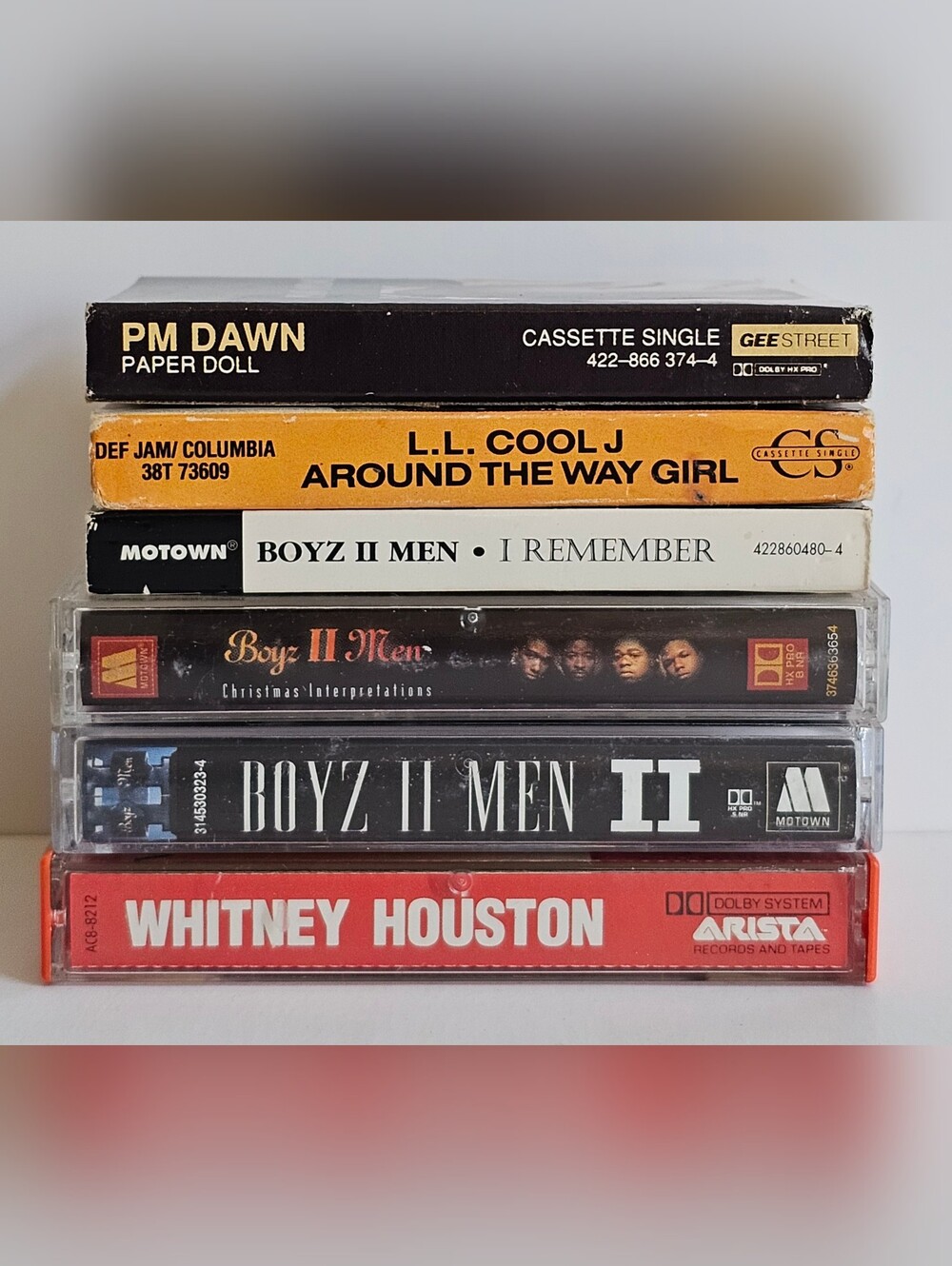 Rare 80s/90s R&B Cassette Tape Lot (PM Dawn, Boyz 2 Men, LL Cool J, Whitney)